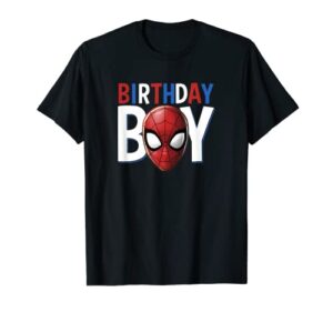 marvel spider-man birthday boy t-shirt