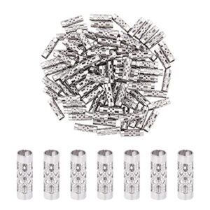 UNICRAFTALE About 100pcs Stainless Steel Tube Beads 4mm in Diameter Long Hollow Tube Slide for European Charm Column Beads Loose Beads Spacer Beads Hollow Spacer Beads for DIY Craft Jewelry Making