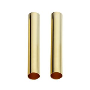 Linsoir Beads Solid Brass Straight Long Tube Spacer Beads 30X4mm Gold Finish Pack of 100 pcs