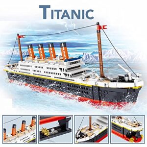 BIDIUTOY Titanic Model Building Blocks Set, Ideal Collection Decoration Educational Toys Architecture Model Ship Building Kit, Gift for Adults& Kids (1288pcs)