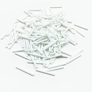 25mm 1" Czech Glass Seed Beads Tube Lined Bugle Beads Spacer Long Earrings Findings (White)