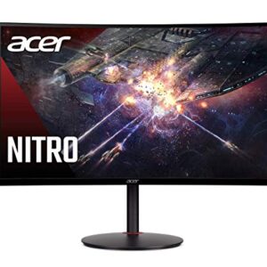 Acer Nitro XZ270 Xbmiipx 27" 1500R Curved Full HD (1920 x 1080) VA Zero-Frame Gaming Monitor with Adaptive Sync, 240Hz Refresh Rate and 1ms VRB (Display Port & 2 x HDMI 2.0 Ports) , Black