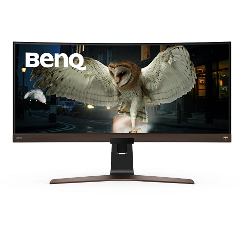 BenQ EW3880R Premium Curved Ultrawide Monitor 38" WQHD w/ Remote | IPS | 2300R Curve | HDRi | Eye-Care Tech | Height, Swivel & Tilt | 2.1ch w/ 8w Subwoofer | DisplayPort |HDMI | USB-C | USB Hub