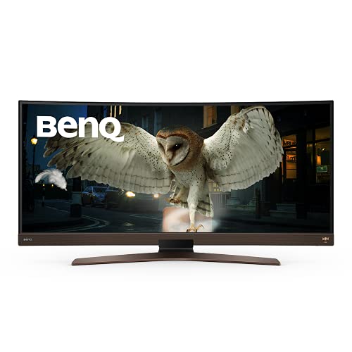 BenQ EW3880R Premium Curved Ultrawide Monitor 38" WQHD w/ Remote | IPS | 2300R Curve | HDRi | Eye-Care Tech | Height, Swivel & Tilt | 2.1ch w/ 8w Subwoofer | DisplayPort |HDMI | USB-C | USB Hub