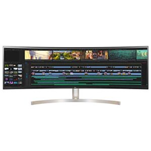 LG 49WL95C-W Ultrawide Dual QHD Monitor 49" 32: 9 (5120 x1440) Curved IPS Display, HDR10, USB Type-C, HDR 10, Ambient Light Sensor, 2 x 10W Stereo Speaker