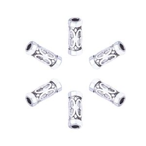 ph pandahall 100pcs column spacer beads tibetan tube beads alloy antique silver metal jewelry spacers loose beads charms for bracelet necklace diy jewelry making, 13x5mm, hole: 3mm