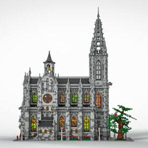 Castle Building Blocks MOC-29962 Cathedral, MOC - Modular Cathedral Building Blocks Set, Building Blocks Set for The Advanced Builder and Adults Compatible with L-e-g-o (21755PCS)