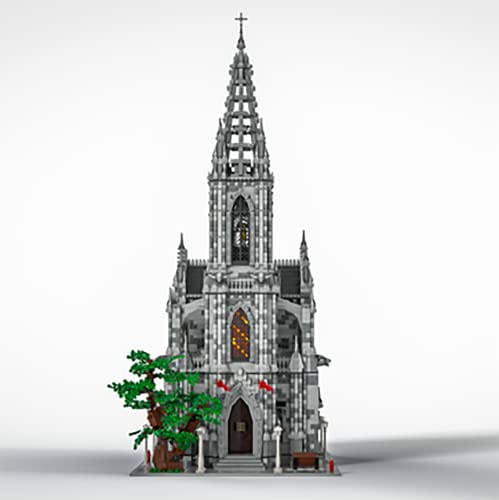 Castle Building Blocks MOC-29962 Cathedral, MOC - Modular Cathedral Building Blocks Set, Building Blocks Set for The Advanced Builder and Adults Compatible with L-e-g-o (21755PCS)