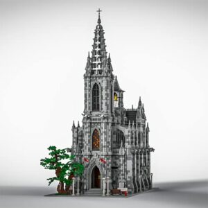 Castle Building Blocks MOC-29962 Cathedral, MOC - Modular Cathedral Building Blocks Set, Building Blocks Set for The Advanced Builder and Adults Compatible with L-e-g-o (21755PCS)