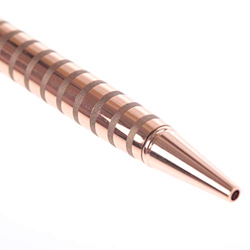 Graphique Rose Gold Floating Glitter Pen - 5.5" Refillable Black Ink Ballpoint Pen with Floating Glitter & Matching Gift Box, Makes a Beautiful and Unique Gift