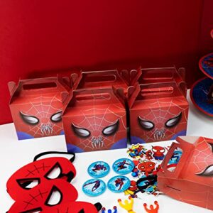 NITELUO Spider Birthday Party Supplies,10 PCS Party Favor Boxes,Cartoon Birthday Party Decorations,Birthday Party Goodie Bags for Spider Themed Party