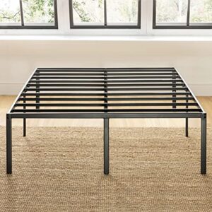Best Price -Mattress 18 Inch Metal Platform Bed, Heavy Duty Steel Slats, No Box Spring Needed, Easy Assembly, Black, Queen