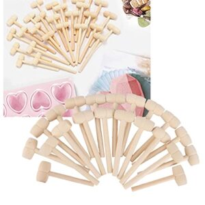 100pcs Mini Wooden Mallets Gavel Toy for Kids Educational Pounding Toys Hammers for Cracking Chocolate Seafood Shell