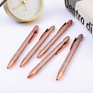 Clibeslty Personalized Rose Gold Ballpoint Pen Printed with Your Logo Name Gift Ideas for Wedding Parties Favors Pen