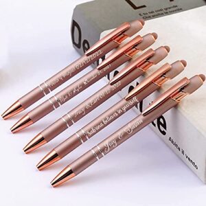 Clibeslty Personalized Rose Gold Ballpoint Pen Printed with Your Logo Name Gift Ideas for Wedding Parties Favors Pen