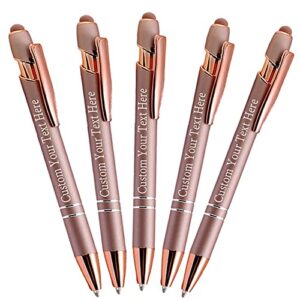 clibeslty personalized rose gold ballpoint pen printed with your logo name gift ideas for wedding parties favors pen