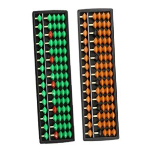 asakkura 2pcs 15 file abacus kids playsets japanese tools kids educational toys traditional counting abacus children abacus toy 15 column math abacus portable counting abacus small abacus