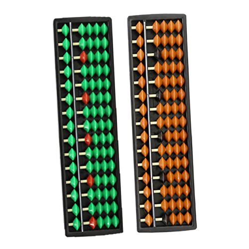 Asakkura 2pcs 15 File Abacus Kids Playsets Japanese Tools Kids Educational Toys Traditional Counting Abacus Children Abacus Toy 15 Column Math Abacus Portable Counting Abacus Small Abacus