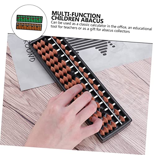 Asakkura 2pcs 15 File Abacus Kids Playsets Japanese Tools Kids Educational Toys Traditional Counting Abacus Children Abacus Toy 15 Column Math Abacus Portable Counting Abacus Small Abacus