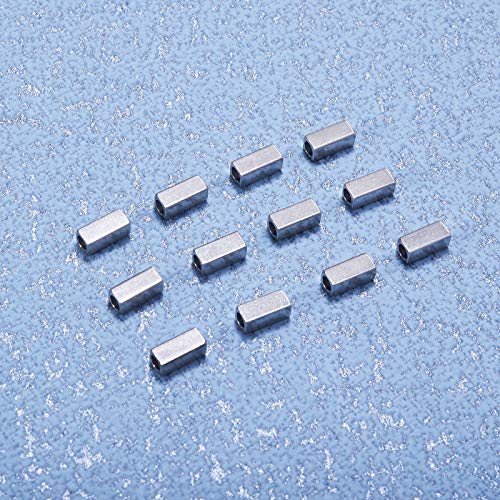 LiQunSweet 600 Pcs 304 Stainless Steel Metal Loose Beads Bar Cuboid Tube Straight Spacer for Bracelet Necklace Jewelry Making DIY Crafting Findings - 7x3mm