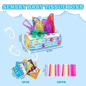 Carreuty Baby Tissue Box Toy for Babies Montessori Toy for Baby and Toddlers Sensory Toy Magic Baby Toy Learning Toy Educational Toy Kids Early Learning Toys Baby Gifts 30 PCS
