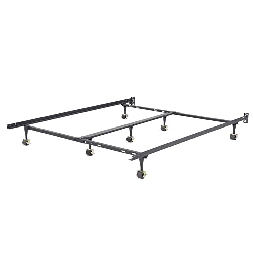 Classic Brands DeCoro Universal Heavy-Duty Metal Bed Frame | Adjustable Width Fits Twin, Twin XL, Full, Queen, King, California King, Black (J02255-0013)