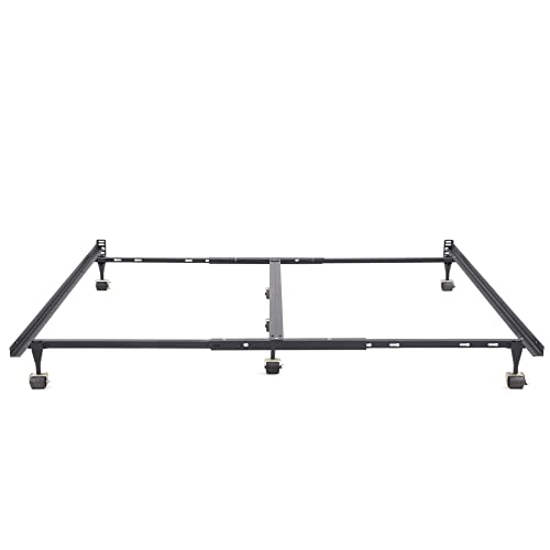 Classic Brands DeCoro Universal Heavy-Duty Metal Bed Frame | Adjustable Width Fits Twin, Twin XL, Full, Queen, King, California King, Black (J02255-0013)