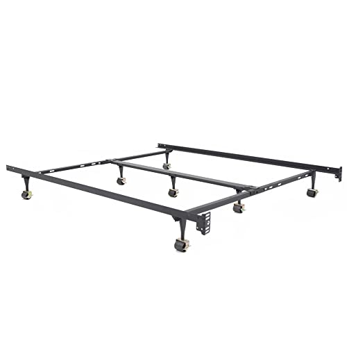 Classic Brands DeCoro Universal Heavy-Duty Metal Bed Frame | Adjustable Width Fits Twin, Twin XL, Full, Queen, King, California King, Black (J02255-0013)