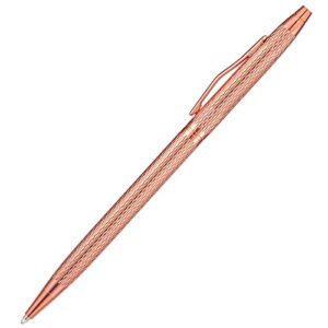 Wikult 6 Pack Rose Gold Slim Metal Ballpoint Pen, 1mm Medium Point Black Ink Smooth Writing, for Business Office Teacher Student Wedding Guest