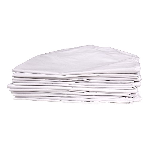 Sprogs Standard Kids Cot Sheet for Stackable Cots for Preschool Daycare and Child Care SPG-AUH1040-SO (Pack of 12) , White