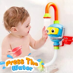 Bath Toys for Toddler 18 Month Bathtub - Baby Water Bathtub Toys with Shower, Floating Wind-up Toys and Fishing Game Toys for Pool Swimming Games, Ideal Gifts for Infants Boys Girls 6-12