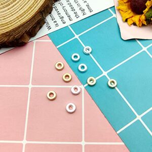 1000Pcs Flat Round Rondelle Spacer Beads for DIY Crafts,Gold Silver Disc Spacer Loose Beads Spacer Beads for DIY Jewelry Making,Bracelet Necklace Earring Crafts