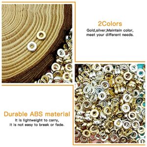 1000Pcs Flat Round Rondelle Spacer Beads for DIY Crafts,Gold Silver Disc Spacer Loose Beads Spacer Beads for DIY Jewelry Making,Bracelet Necklace Earring Crafts