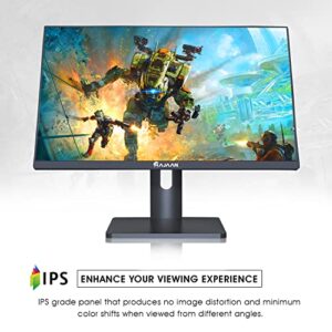 HAJAAN 27” Inch FHD 1080p IPS Computer Monitor, 75 Refresh Rate, Best for Office & Home, Ergonomic Tilt HDMI, VGA Ports | Monitor for PC, Wall Mountable (S2723i)- Black