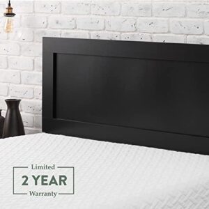 Edenbrook Delta Full Bed Frame with Headboard – No Box Spring Needed – Compatible with All Mattress Types – Wood Slat Support – Full Size Wood Platform Bed Frame – Black