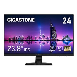 Gigastone Monitor, Mouse and HUB Deluxe Bundle, 24 inch IPS Gaming LED Monitor 75Hz FHD 1920 x 1080, 12000 DPI Gaming Mouse and Multiport Adapter 7-in-1 USB C Docking Station with 4K HDMI