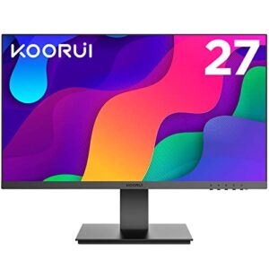 KOORUI 24 Inch FHD (1920 x 1080p) Computer Monitor, 75Hz, VA, 5ms, Ultra-Slim Bezels & 27 Inch FHD Monitor, Computer Monitors Full HD(1920 x 1080p) IPS Display 75Hz, HDMI, VGA