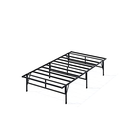 ZINUS SmartBase Compack Mattress Foundation / 14 Inch Metal Bed Frame / No Box Spring Needed / Sturdy Steel Slat Support, Narrow Twin, Black