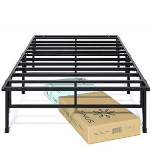 ZINUS SmartBase Compack Mattress Foundation / 14 Inch Metal Bed Frame / No Box Spring Needed / Sturdy Steel Slat Support, Narrow Twin, Black