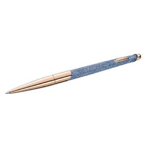 crystalline nova anniversary ballpoint pen, blue, rose-gold tone plated
