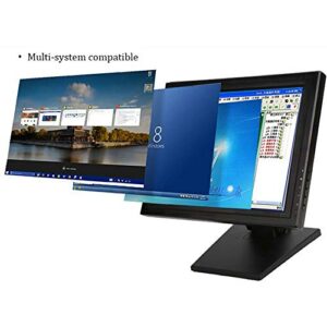 Yaminie Touch Screen LCD POS Stand, OSD Control System, 15" ABS Touchscreen Monitor with Adjustable Angle Stable Base for Office, POS, Retail, Restaurant, Bar, Gym (ABS Material)