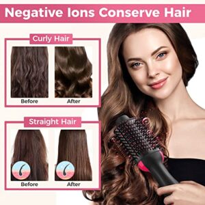 Hair Dryer Brush Blow Dryer Brush in One, 4 in 1 Styling Tools, Hair Dryer and Styler Volumizer, Hot Air Brush for Drying, Straightening, Curling, Salon