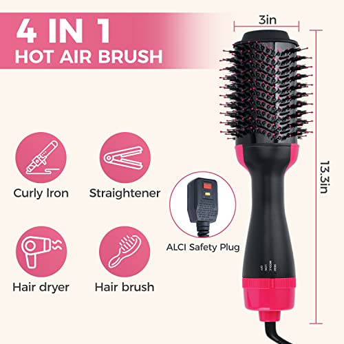 Hair Dryer Brush Blow Dryer Brush in One, 4 in 1 Styling Tools, Hair Dryer and Styler Volumizer, Hot Air Brush for Drying, Straightening, Curling, Salon