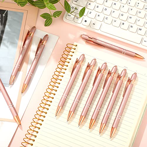 10 Pcs Rose Gold Demotivational Pens Black Ink Snarky Office Pens Complaining Quote Funny Work Pens Sarcastic Pens Negative Passive Rose Gold Ballpoint Pen for Colleague Coworker Writing Office Gifts