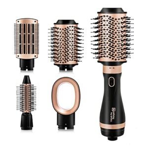nicebay hair dryer brush blow dryer brush in one,round blow dry brush for blow drying, one step blow out hot air brush,3 temperature, negative ion,4 in 1 detachable blowout brush hair dryer for women