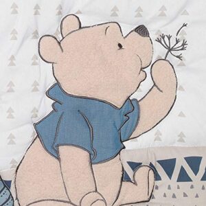 Lambs & Ivy Forever Pooh 3Piece Baby Crib Bedding Set, Blue