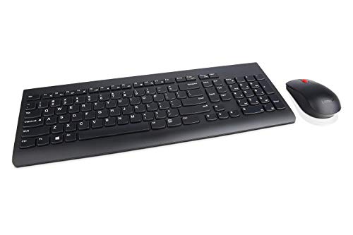 Lenovo L24i-30-2022 - Everyday Monitor - 23.8 Inch FHD - 75 Hz - AMD Freesync & 510 Wireless Keyboard & Mouse Combo, 2.4 GHz Nano USB Receiver, Full Size, Island Key Design