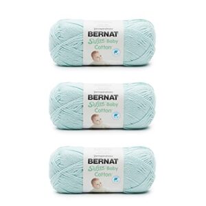 Bernat Softee Baby Cotton Aqua Mist Yarn - 3 Pack of 120g/4.25oz - Blend - 3 DK (Light) - 254 Yards - Knitting/Crochet