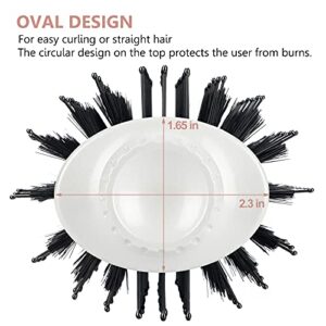 One Step Hair Dryer & Volumizing Hot Air Brush, Hair Blow Dryer Brush, Ceramic Straightener Brush, Curler & Hot Comb 4 in 1 Salon Ionic Hair Brush, Hair Styling Tools, White