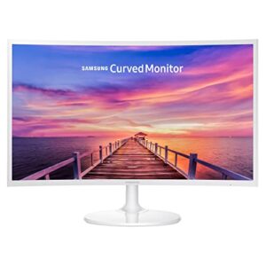 samsung 27" cf391 curved fhd led monitor, white - 1800r curvature, 1920 x 1080 resolution, 4 ms response time, 16:9 aspect ratio, 3000:1 static contrast ratio, vga + hdmi inputs